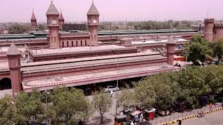 Pakistan Railways  Lahore Railway station  Lahore Railway station Drone view [upl. by Maddi]