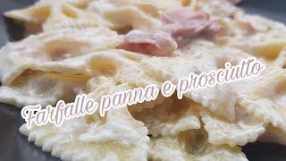 Farfalle panna e prosciutto [upl. by Dnartreb]