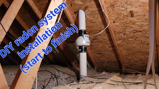 DIY Active Radon Mitigation System Installation in a Basement [upl. by Sherm342]