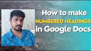 How to make numbered headings in Google Docs  Google Docs numbered headings [upl. by Ylram]