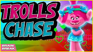 Trolls Valentines Day Chase  Kids Movement Brain Break  GoNoodle Inspired [upl. by Yate]