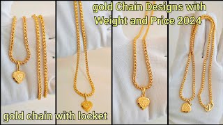 gold chain designs for men with weight and price 202425 grm gold Chain design with locket [upl. by Alenas]