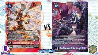 DIGIMON TCG Local match Gallantmon Red vs Three Musketeers Purple  OOPS [upl. by Bartie]