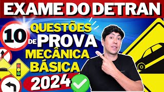 MECÂNICA BÁSICA  SIMULADO DE 10 QUESTÕES DO DETRAN 2024  REVISÃO DE PROVA DO DETRAN 2024 [upl. by Asatan]