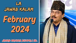 LA JAWAB KALAM BY MANZAR BHOPALI SB FEBRUARY 2024 viral Manzarbhopali mehfil jashn [upl. by Itsur]