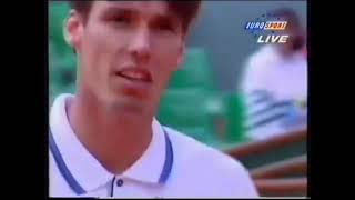 Roland Garros 1995 2R Stich vs Edberg [upl. by Greenberg979]