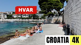 CROATIA 🇭🇷 4K HVAR — Walking Tour — JULY 2023 [upl. by Kiernan]