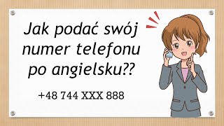 Jak podać numer telefonu po angielsku Zasady  ćwiczenie ze słuchu [upl. by Henrion]