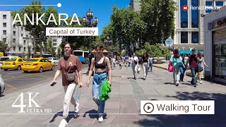 4K Ankara City Center Walking Tour  Turkey Walk 2023 [upl. by Alekat]