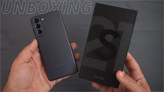 Samsung Galaxy S21 Unboxing and First Impressions  Phantom Gray [upl. by Hanley166]