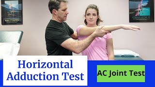 Horizontal Adduction Test AC joint test [upl. by Aicenad]