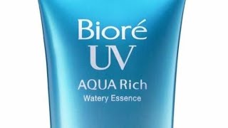 Sunscreen Week 🌞 Kao  Biore UV Aqua Rich Watery Essence SPF 50 PA Review and How to Use [upl. by Llerdnam]