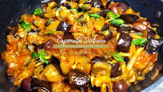 La tipica Caponata Siciliana una receta simple y muy fácil de hacer pero muy muy muy rica [upl. by Aynos]