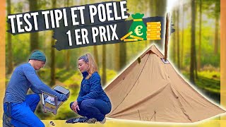 24H en forêt test tipi et poêle 1er prix [upl. by Rhine]