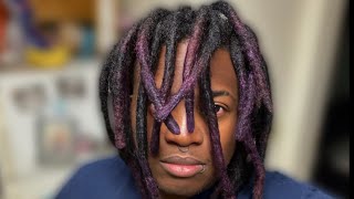 I Dyed My Dreadlocks Purple  Kera Color Review [upl. by Yesdnyl561]