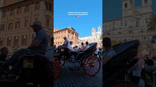 Rome April 2024 Azaleas in Piazza di Spagna amp horse carriage explorations Roma Italy Horse Asmr [upl. by Schertz]