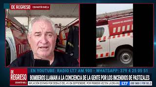 Corrientes Bomberos llaman a la conciencia de la gente por los incendios de pastizales [upl. by Ynatirb]