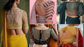 2024 Stylish Saree Blouse Designs 💖 Model Blouse Back Neck Designs [upl. by Enelrae]