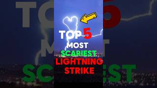 Top 5 most scariest lightning strike😳shorts [upl. by Ewen]