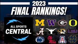 2023 Final College Football Rankings  CFB Top25 [upl. by Alysa]