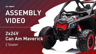 2x24V 4x4 Can Am Maverick 2 Seater Ride on UTV for Kids Assembly Video [upl. by Haim]