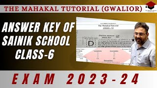 Sainik School Class 6 Answer key 202324 AISSEE28 Jan 2024 Paper Answer key [upl. by Anoyk629]