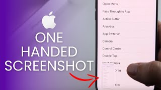 iOS 18 How To Take A Screenshot With One Hand On iPhone [upl. by Zanze744]