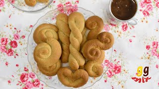 Orange Koulourakia  Greek Vegan Cookies  ggmix [upl. by Nodnarbal]