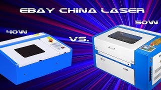 40W vs 50W Ebay Laser Graviermaschine Der ultimative Laser Cutter Vergleich  Lasergravurmaschine [upl. by Suelo]