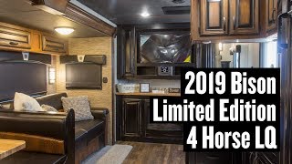 2019 Bison Limited Edition 4 Horse Living Quarters Trailer [upl. by Jud396]