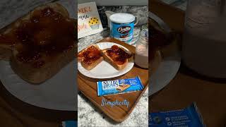 Toast with Strawberry Jelly Nutra Grain bar and Ovaltine [upl. by Eixid]