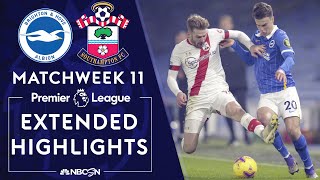 Brighton v Southampton  PREMIER LEAGUE HIGHLIGHTS  1272020  NBC Sports [upl. by Htnnek]