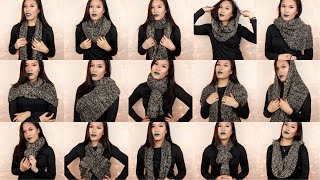 How to Wear an Infinity Scarf  Mooncats Review  naohms [upl. by Ehr]