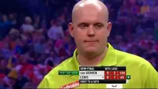 PDC World Darts Championship 2014  Semi Final  van Gerwen VS Lewis [upl. by Cormier754]