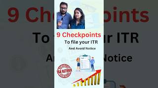 9 checkpoints to file your ITR and avoid notice [upl. by Adria]