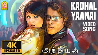 Kadhal Yaanai  4K Video Song  காதல் யானை  Anniyan  Vikram  Shankar  Harris Jayaraj  Ayngaran [upl. by Eniamirt]