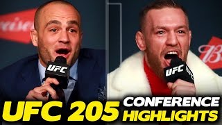 Conor McGregor Eddie Alvarez  Best Trash Talk HighlightsMoments Ahead of UFC 205 [upl. by Rhonda]