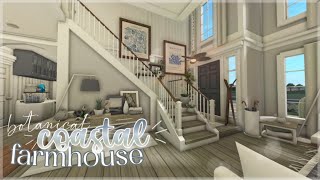 Bloxburg  Botanical Coastal TwoStory Farmhouse  Roblox  House Build [upl. by Astri891]