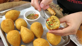 O SALGADO MAIS VENDIDO DO BRASIL COXINHA ESPECIAL DE BATATA [upl. by Ailb60]