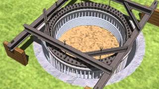 Contech Engineered Solutions  Animation Tensionless Pier Wind Turbine Foundation Installation [upl. by Patt130]