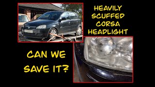 Corsa C headlight can we save it using a 3M Lens restoration kit [upl. by Jammin]