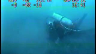 Diver Inspects Enbridge Pipeline in the Straits of Mackinac2 [upl. by Amarette805]