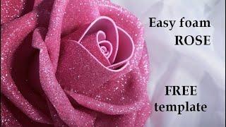 Foam flowers tutorial How to make Wall hanging DIY Glitter Foam sheet craft ideas Foamy [upl. by Gottfried]