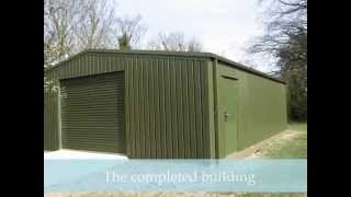 Steel Portal Frame Tractor Shed Building  Blewbury Oxfordshire [upl. by Spector]