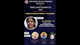 Webinar 15 Innovations in MicroTeaching [upl. by Antsirhc839]