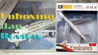 Emirates  Unboxing dan Review diecast pesawat B747 AWings diecast models [upl. by Hazeghi671]