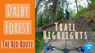 Dalby Forest MTB Red Route  Trail Highlights [upl. by Ardiedal]