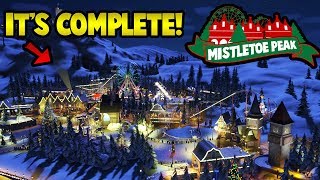 Mistletoe Peak  ITS FINISHED Park Tour Video  Planet Coaster Christmas [upl. by Edas]