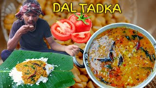 Dhaba Style Dal Tadka Recipe  Dal Tadka Cooking And Eating In Village [upl. by Divaj989]