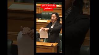 A powerful haka protest in New Zealand parliament trending shorts amazing newzealand [upl. by Oralee470]